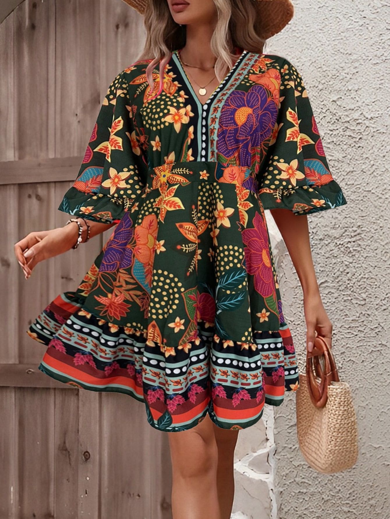 Vestido Floral Soltinho Feminino Estampado Moda Verão