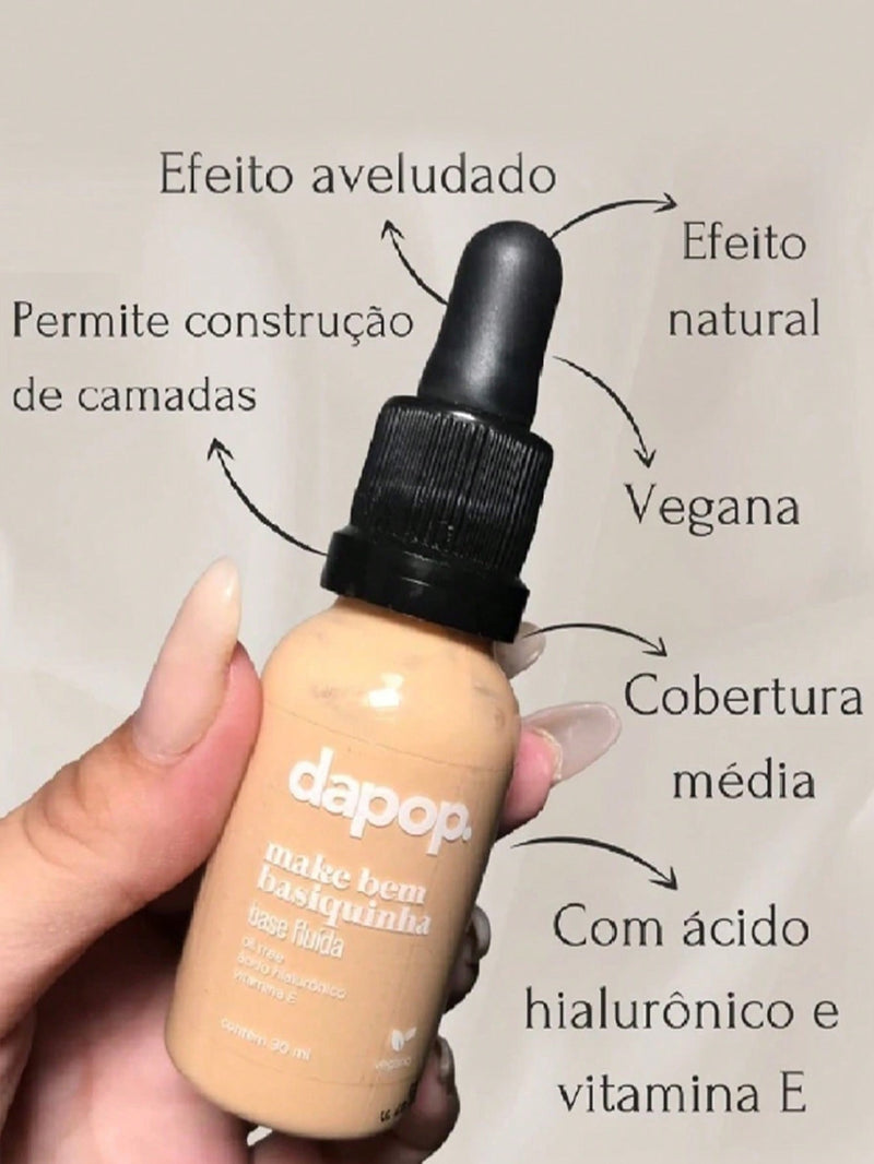 Base Fluída Vegana ( Make Bem Basiquinha )- Dapop