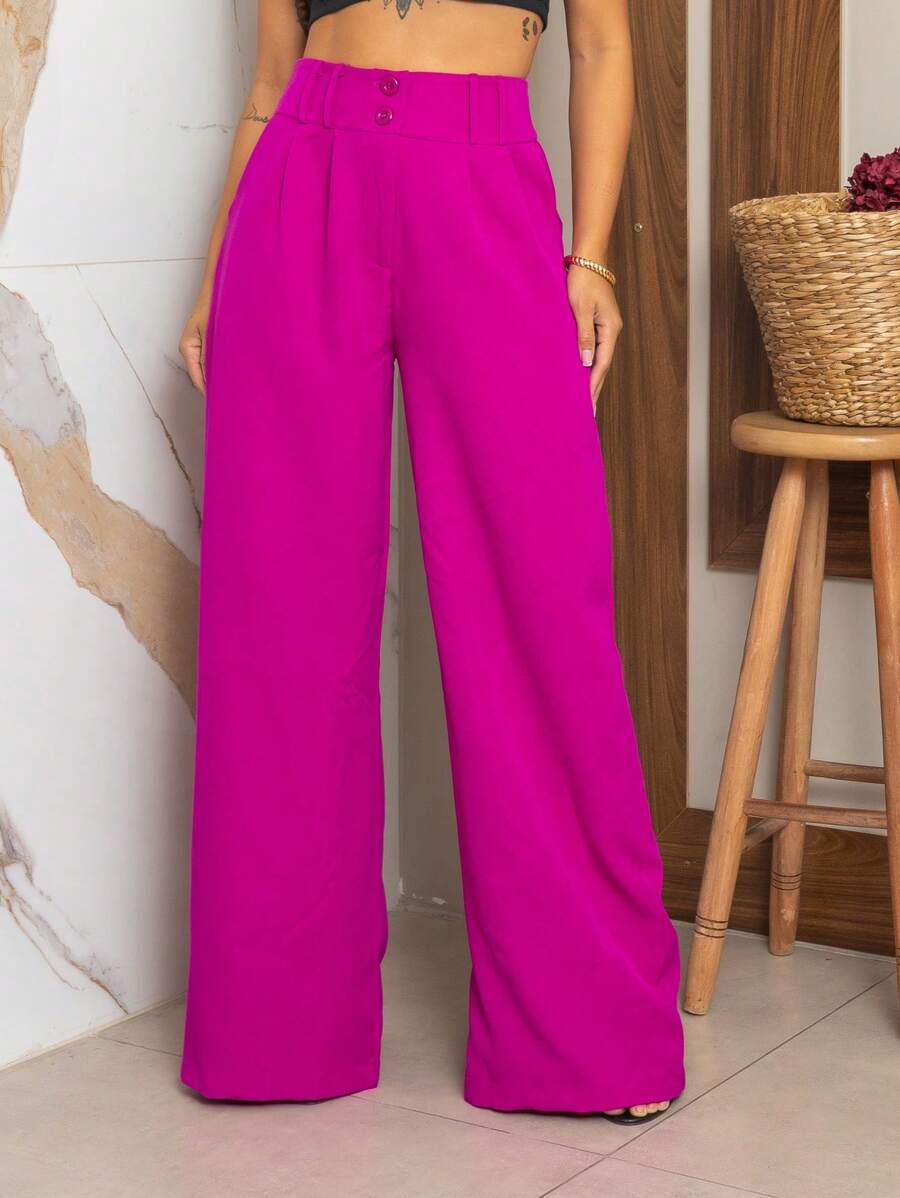 Calça Pantalona Feminina Alfaiataria Social