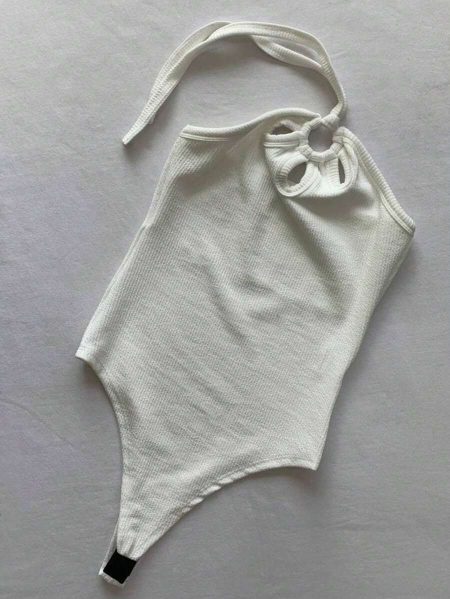 Body Frente Única Feminino com Detalhe Vazado e Nó