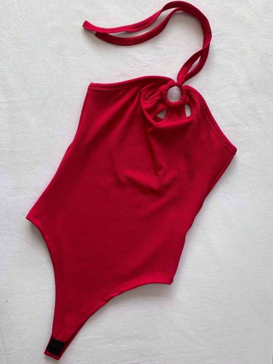 Body Frente Única Feminino com Detalhe Vazado e Nó