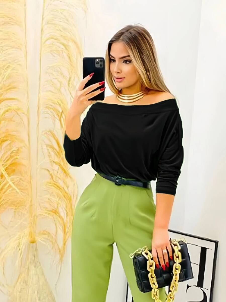 Blusa Feminina Manga Longa Ciganinha em Suplex