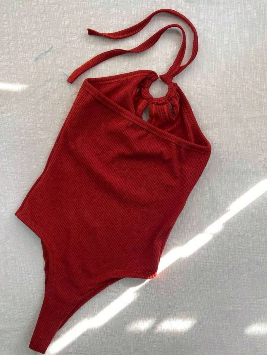 Body Frente Única Feminino com Detalhe Vazado e Nó