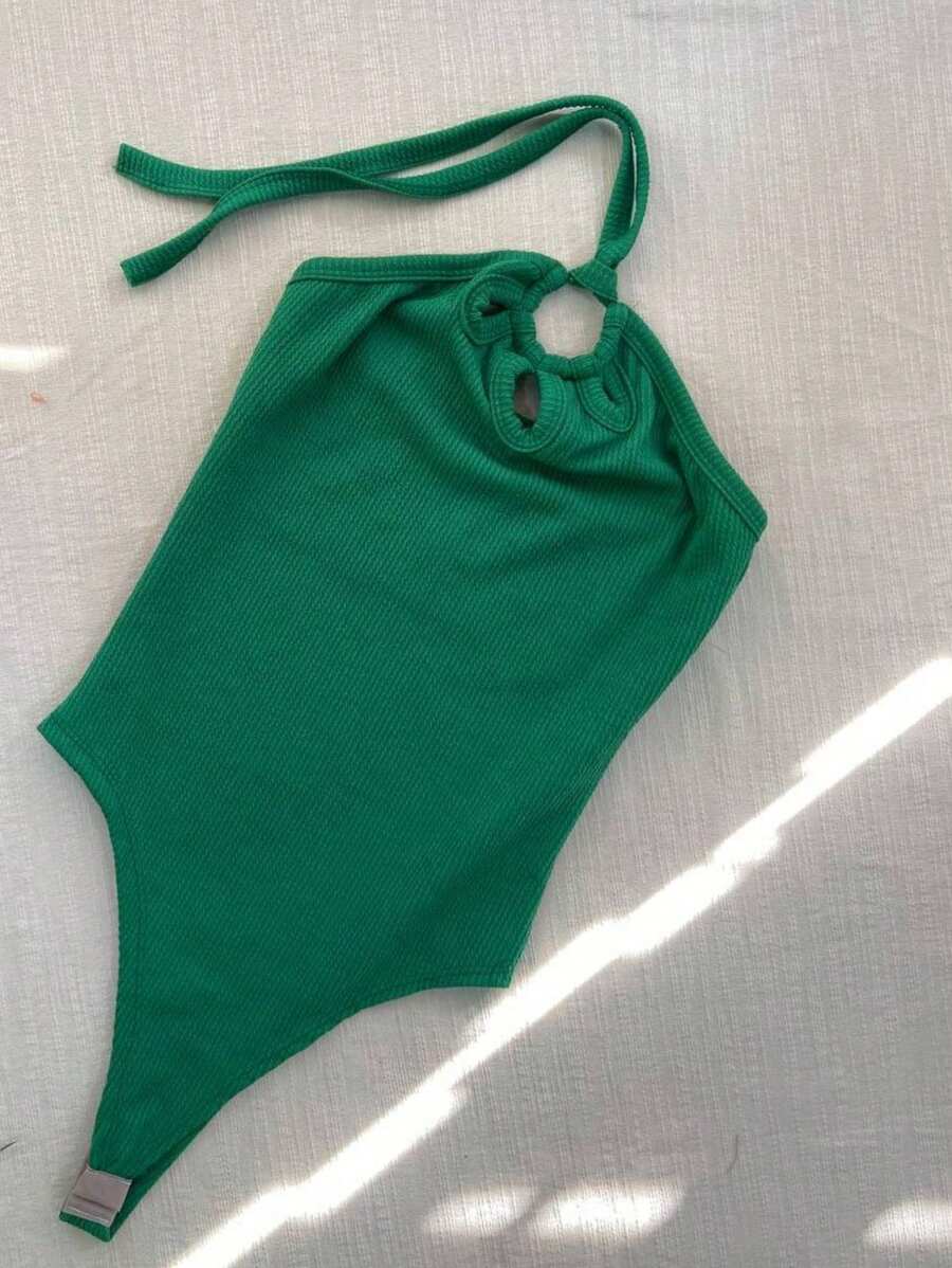 Body Frente Única Feminino com Detalhe Vazado e Nó