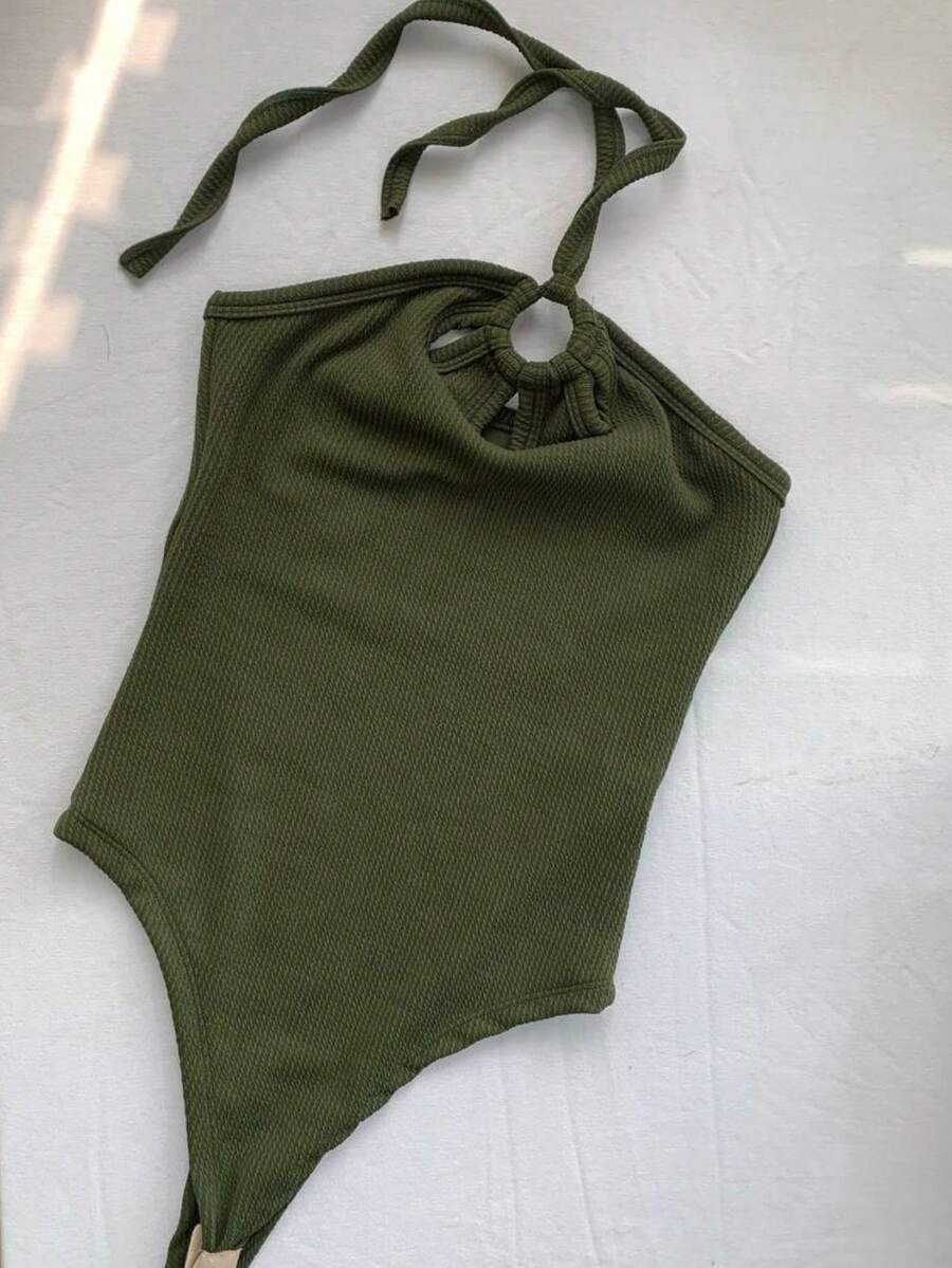Body Frente Única Feminino com Detalhe Vazado e Nó