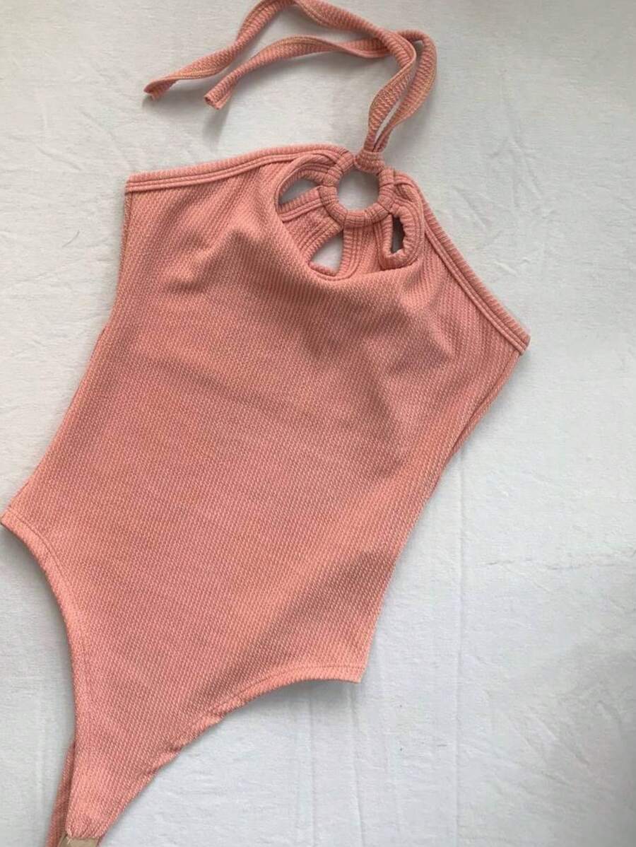 Body Frente Única Feminino com Detalhe Vazado e Nó