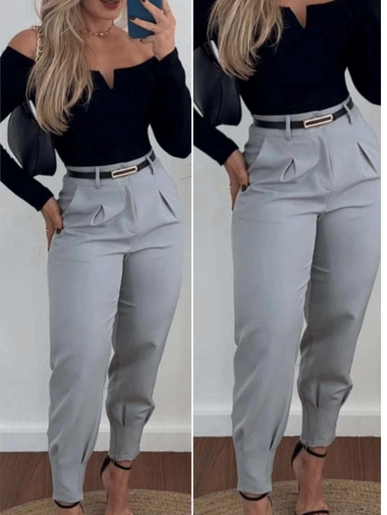 Calça Alfaiataria Cenoura Feminina