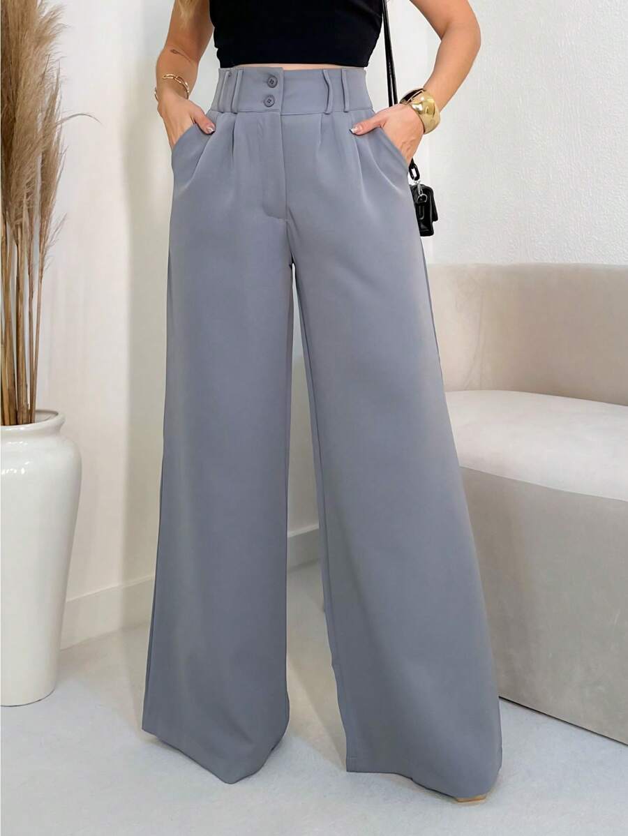 Calça Pantalona Feminina Alfaiataria Social