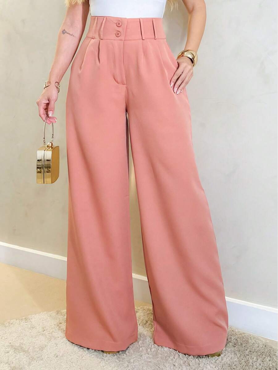 Calça Pantalona Feminina Alfaiataria Social