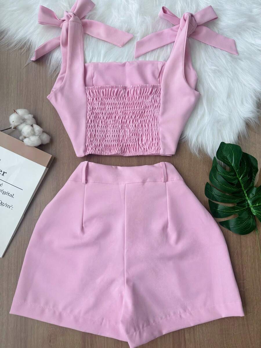 Conjunto Feminino 2 Peças – Blusa Regata e Short Casual Premium