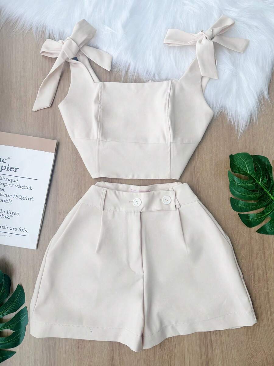 Conjunto Feminino 2 Peças – Blusa Regata e Short Casual Premium