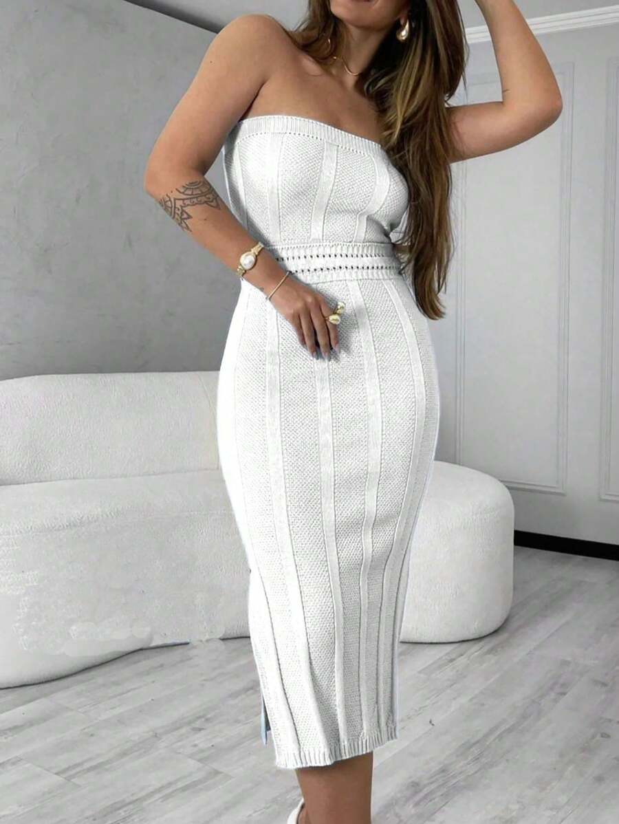 Vestido Feminino Tomara que Caia em Linha Tricô Modal