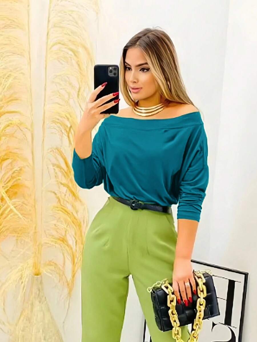 Blusa Feminina Manga Longa Ciganinha em Suplex