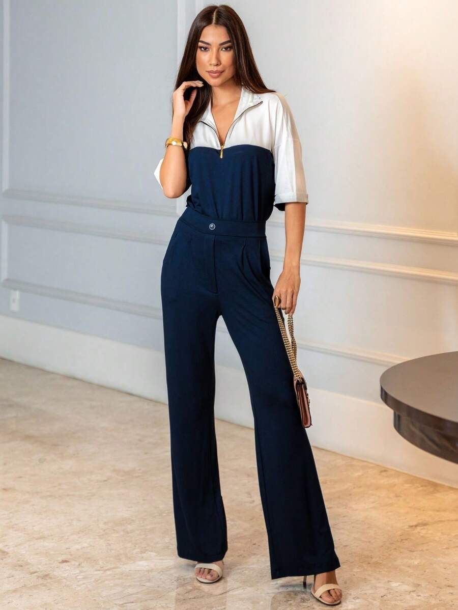 Conjunto Feminino Caroline Calça Pantalona Premium de Viscolacry
