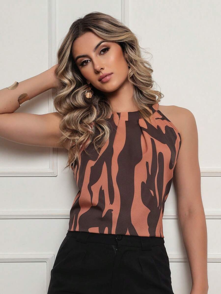 Blusa Regata Feminina Estampada