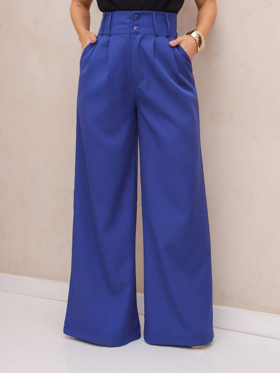 Calça Pantalona Feminina Alfaiataria Social