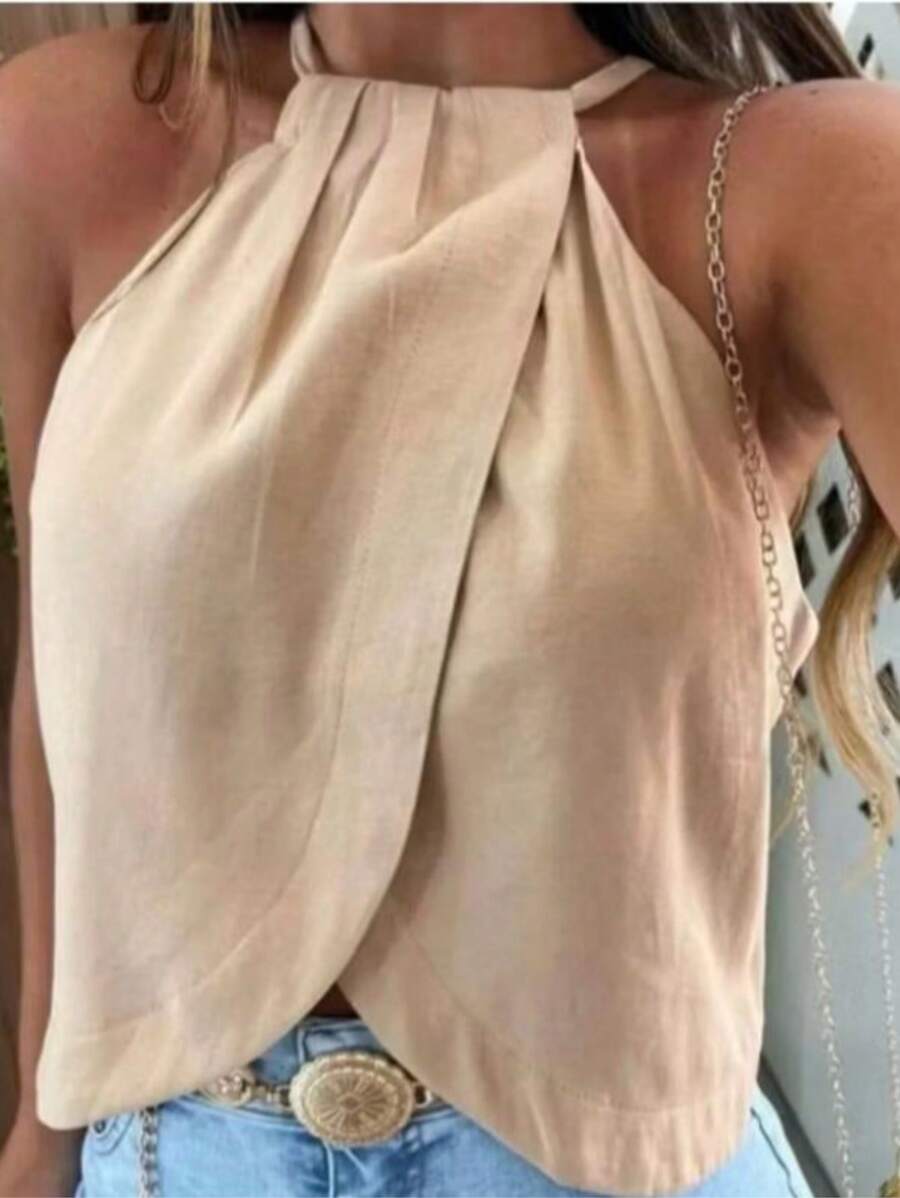 Blusa Carol Feminina com Amarração em Linho