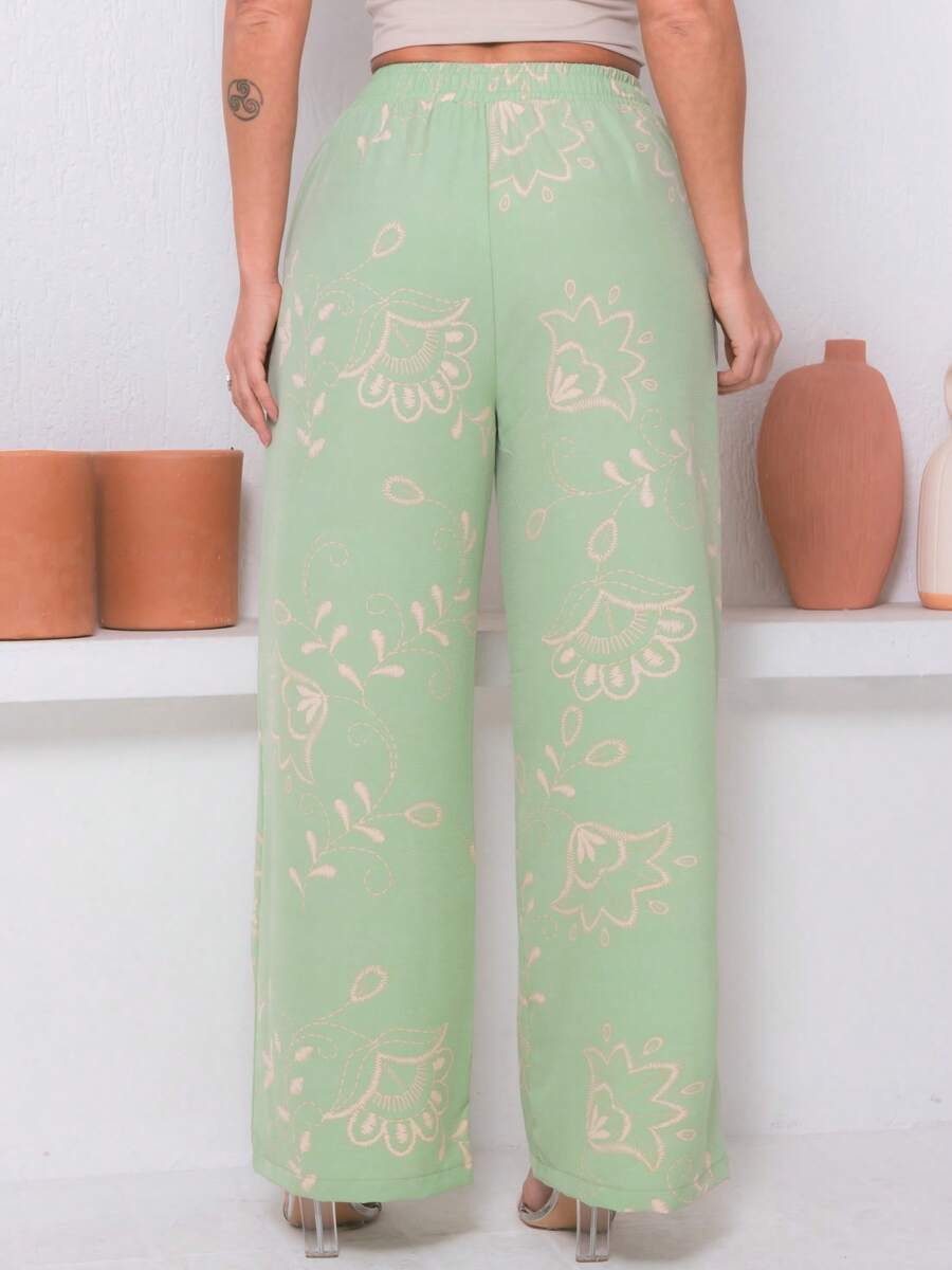 Calça Feminina Larga Estampada