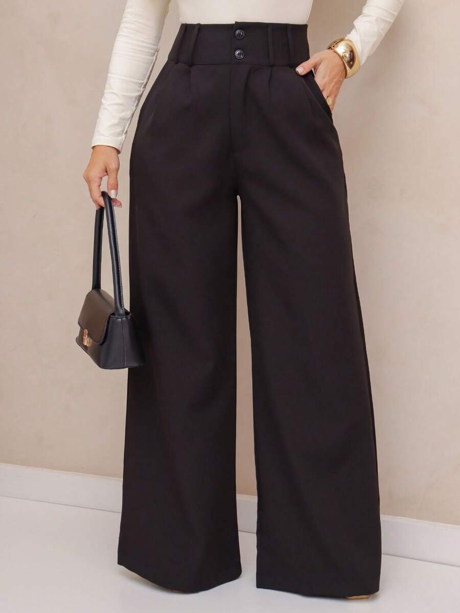 Calça Pantalona Feminina Alfaiataria Social