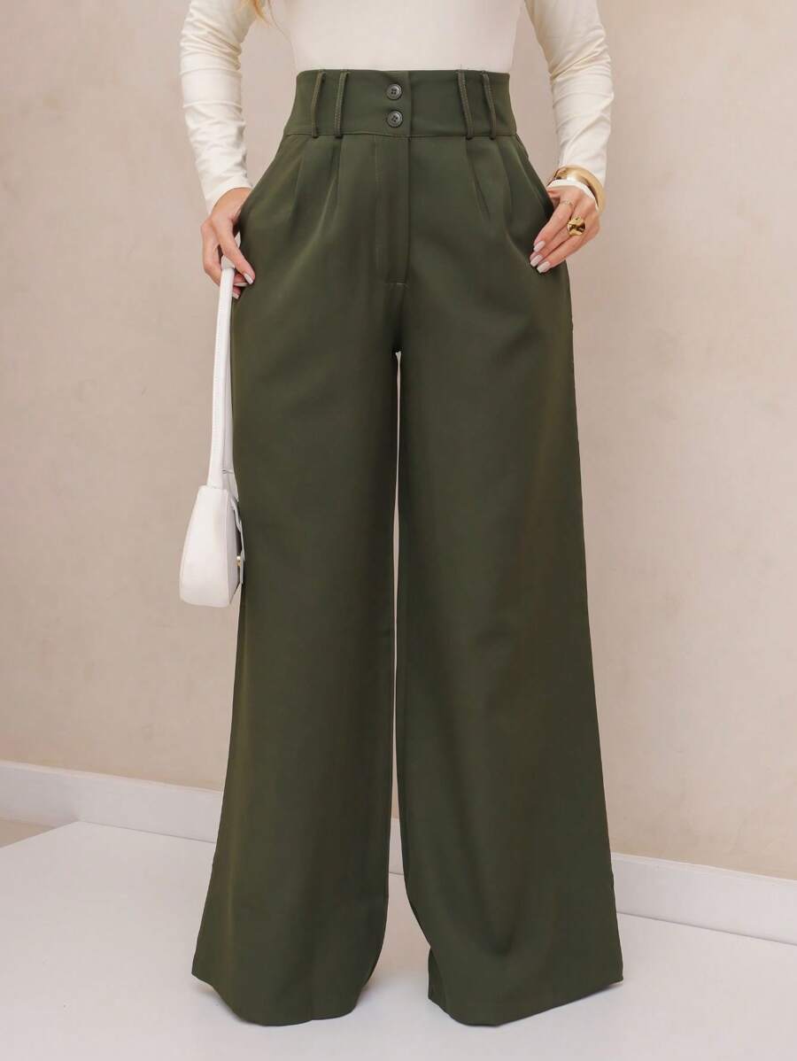 Calça Pantalona Feminina Alfaiataria Social