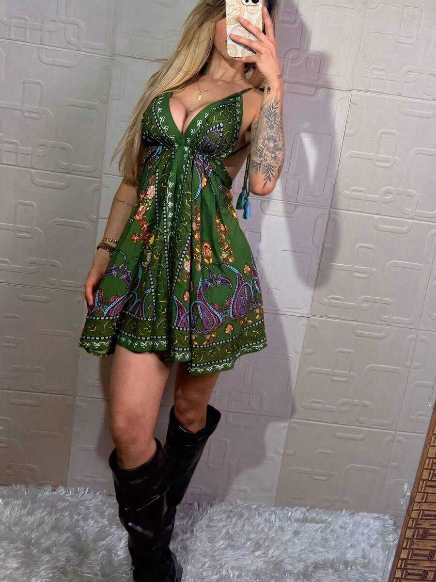 Vestido Feminino Curto Bordado Boho Costas Nua Modelo Indiano