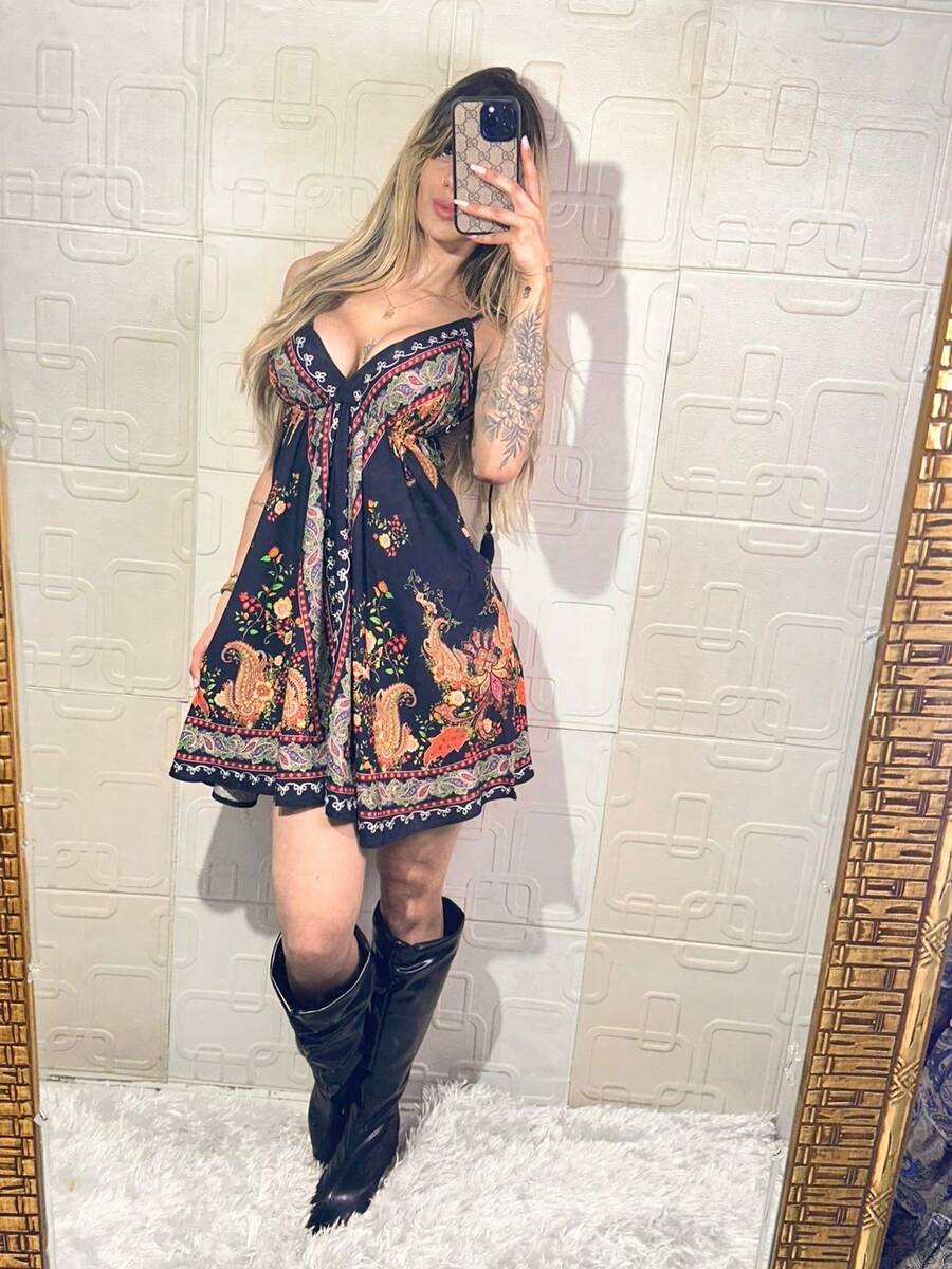 Vestido Feminino Curto Bordado Boho Costas Nua Modelo Indiano
