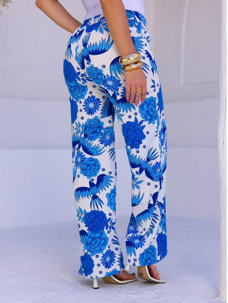 Calça Feminina Pantalona Estampada