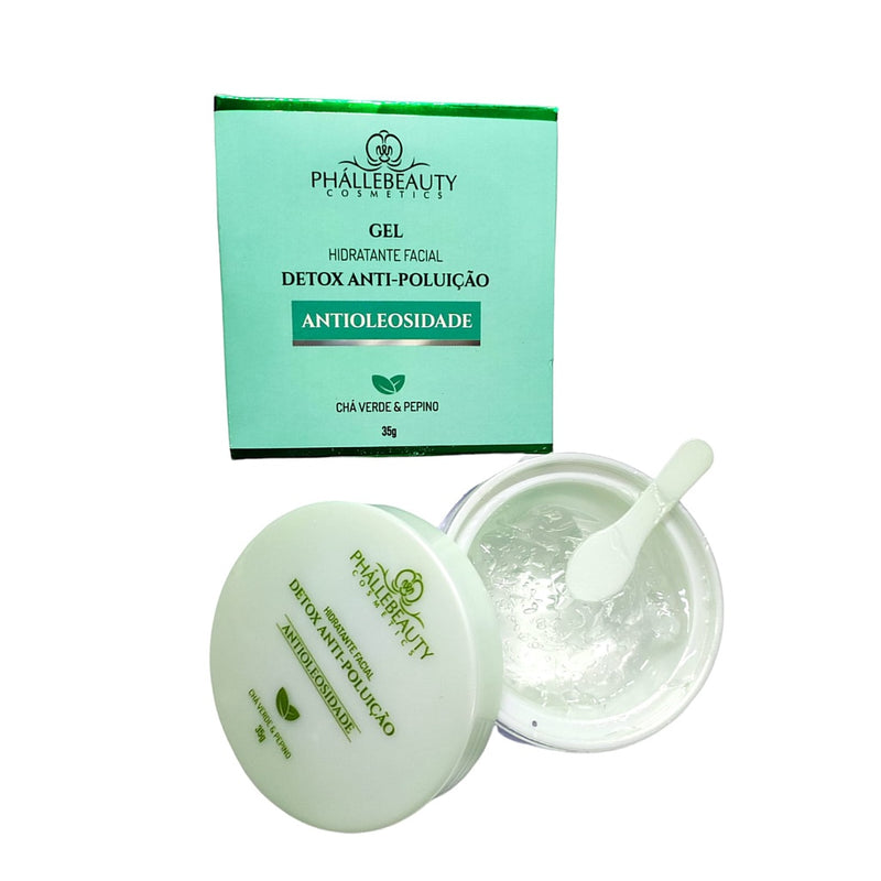 Gel Creme Hidratante Facial  (Anti-Oleosidade Nutricão - Detox Anti-Poluiçao ) PHALLEBEAUTY😍