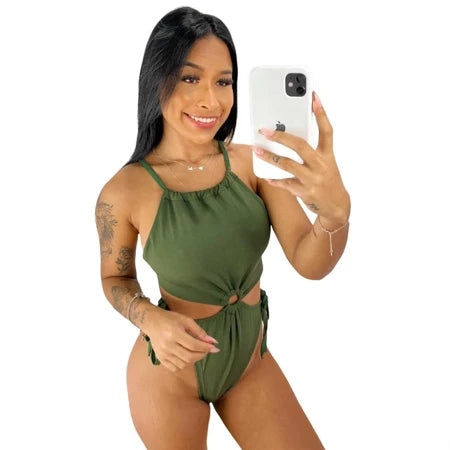 Body Maiô Feminino Alça Fina Cavado