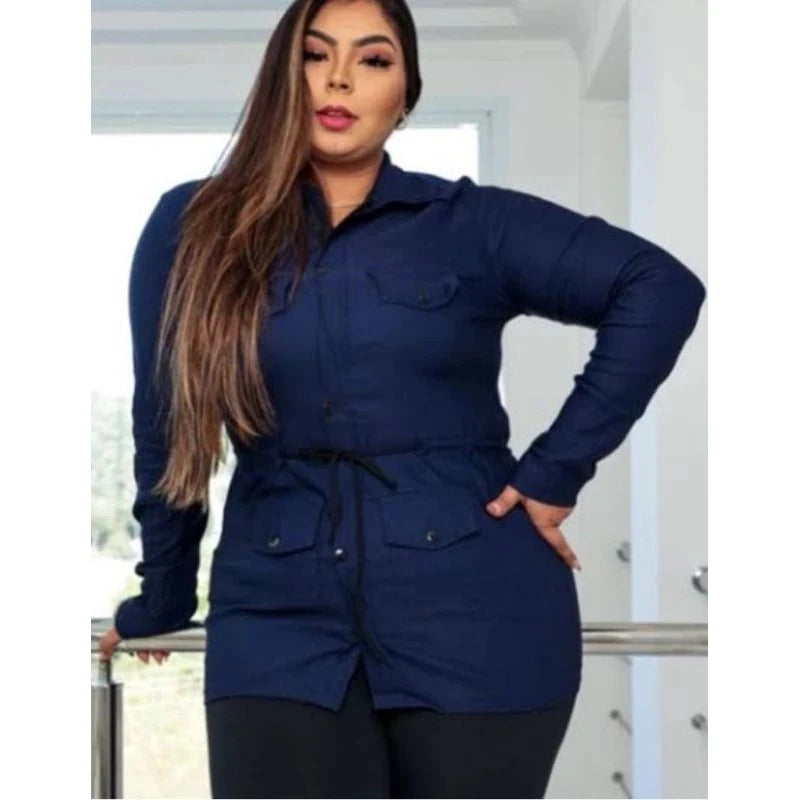 Parka Feminina Sobretudo Simples Glamour