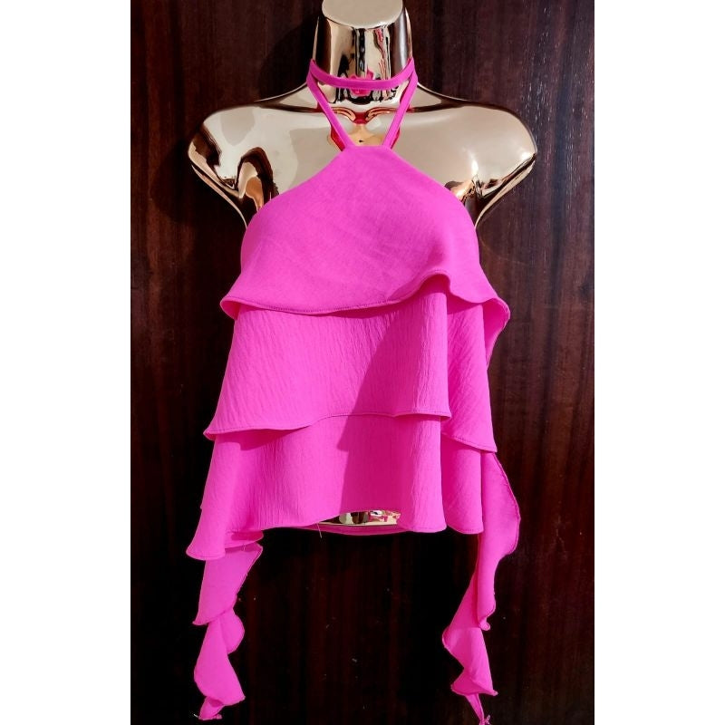 Blusa Feminina Bata de Verão com 3 Babados Luxuosa