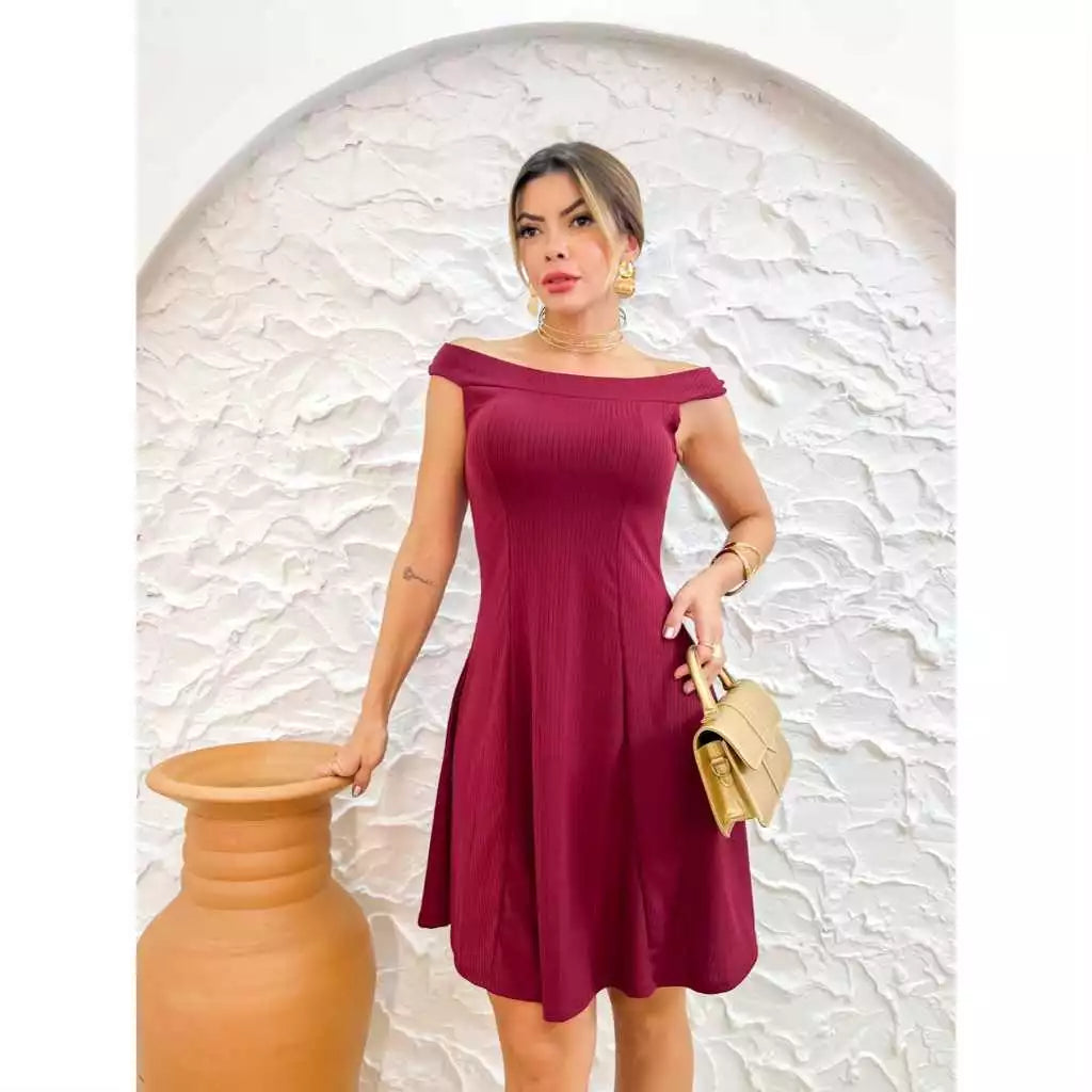 Vestido Rodado Feminino Acinturado Regata Soltinho