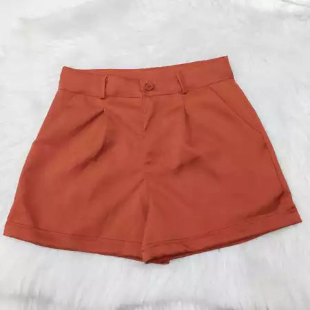 Short Feminino Alfaiataria Plissado Elegante e Confortável