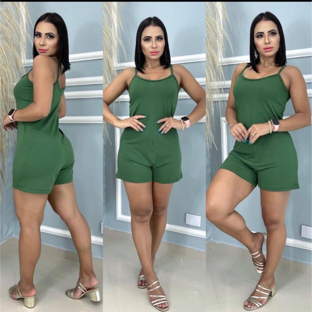 Macaquinho Feminino Alça Fina em Viscolycra