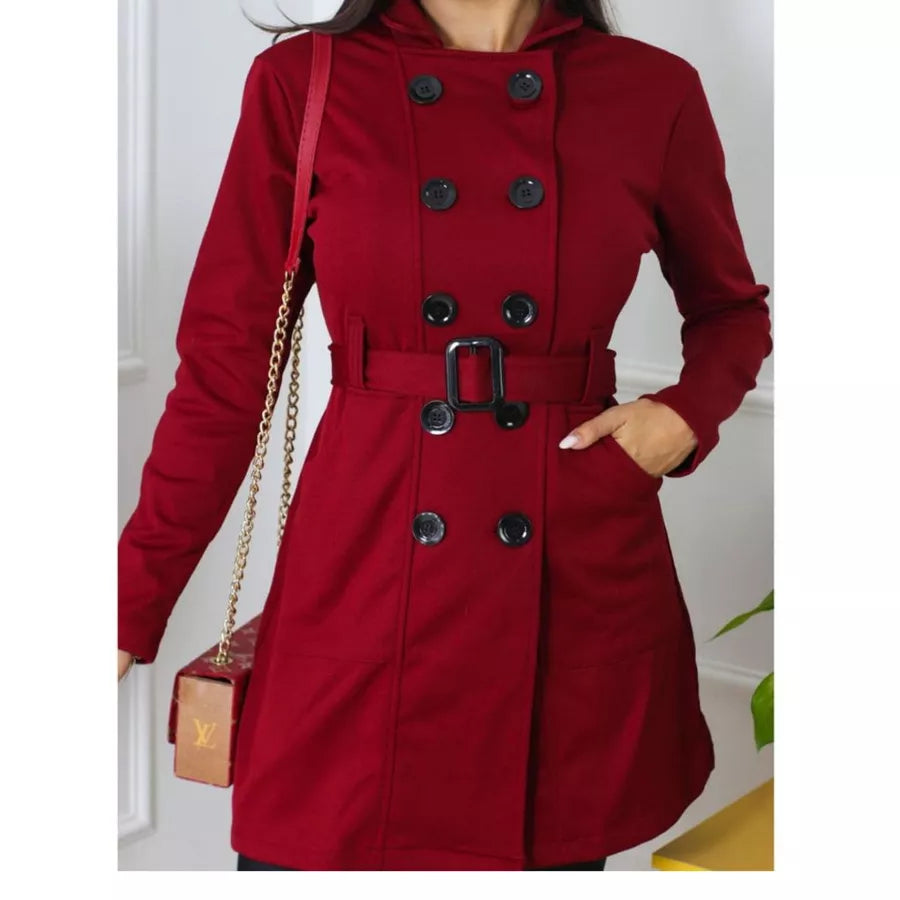 Casaco Moletom Sobretudo Feminino moda inverno Parka