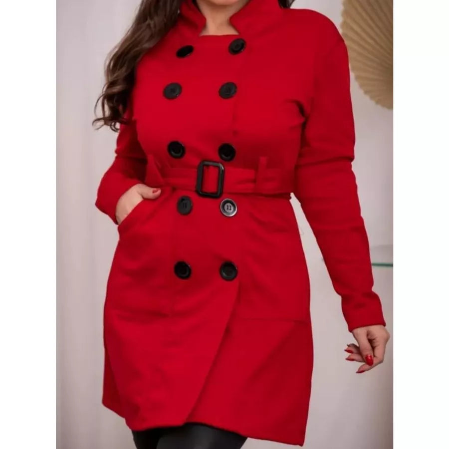 Casaco Moletom Sobretudo Feminino moda inverno Parka