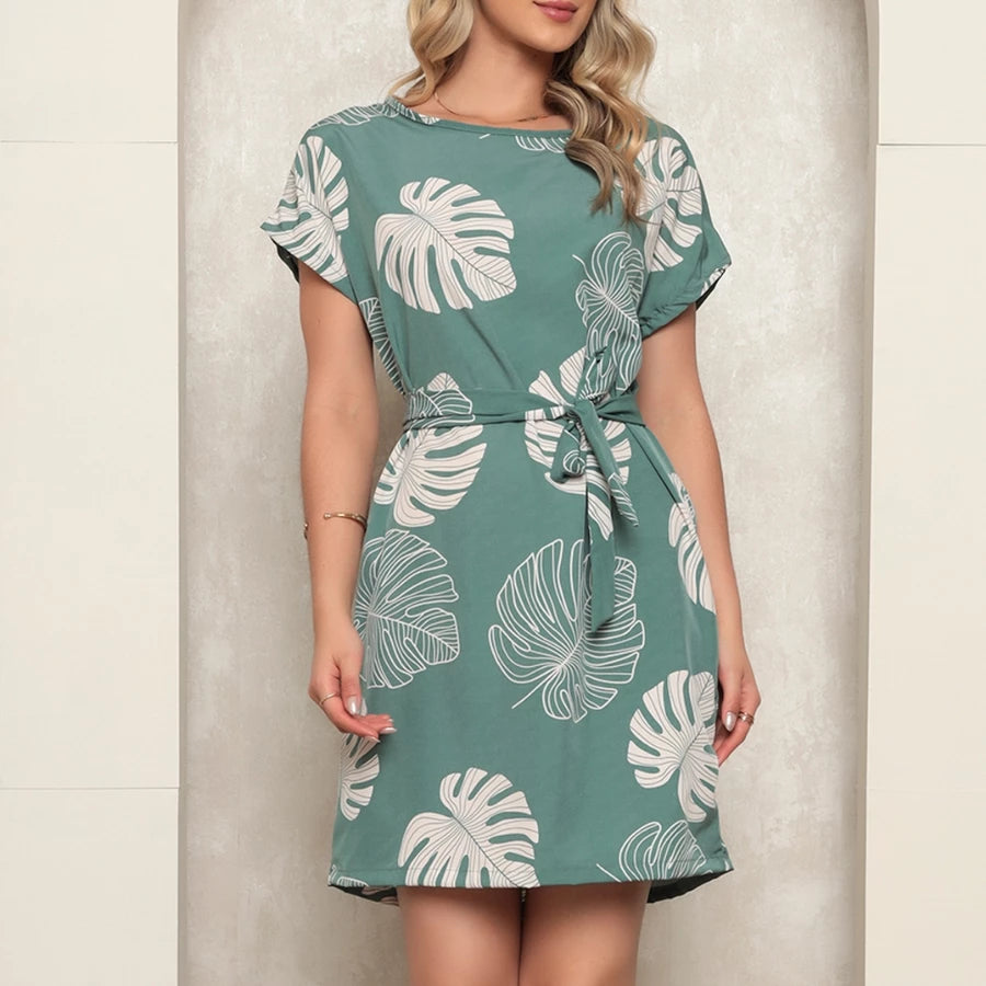Vestido Crepinho Estampado