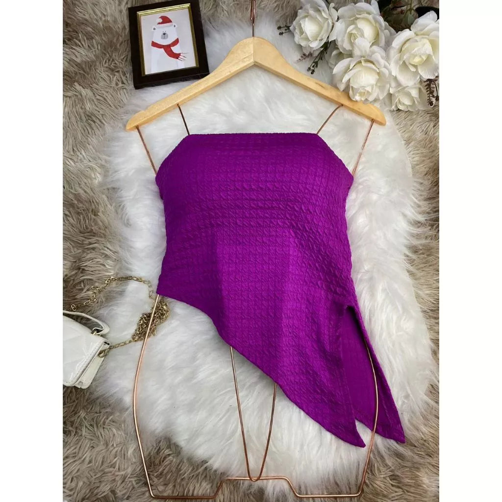 Blusa Tomara que Caia Assimétrica Bubble