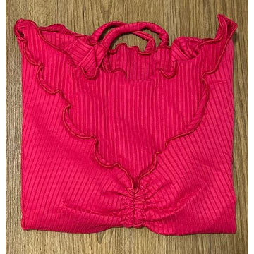 Cropped Feminino Drapeado Gringa Manga Longa