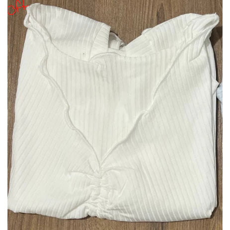 Cropped Feminino Drapeado Gringa Manga Longa