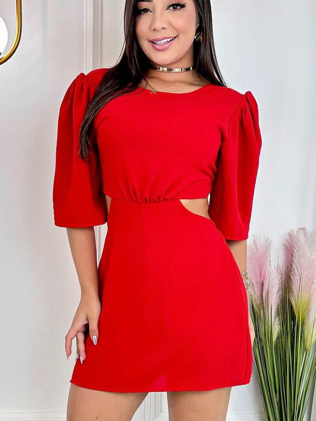 Vestido Macaquinho de Manguinha Princesa Feminino