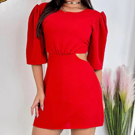 Vestido Macaquinho de Manguinha Princesa Feminino