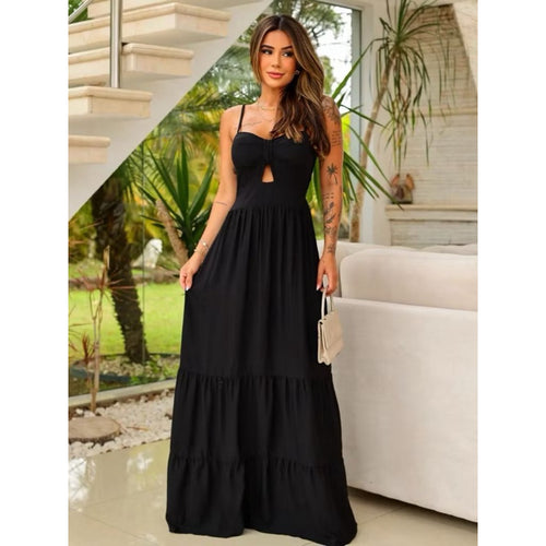 Vestido Longo Bojo Feminino Alça Regulável Linha Premium
