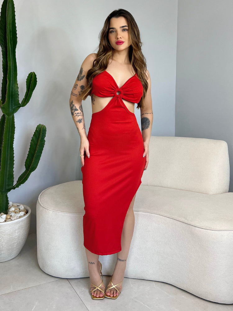Vestido Feminino Midi - Versátil, Minimalista e Sofisticado