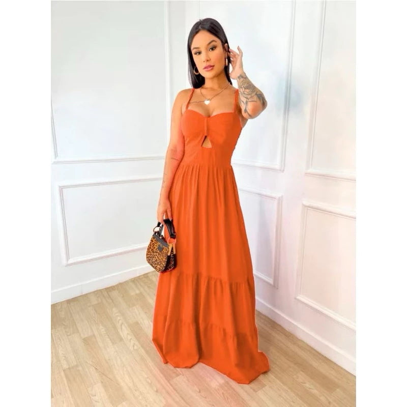 Vestido Longo Bojo Feminino Alça Regulável Linha Premium