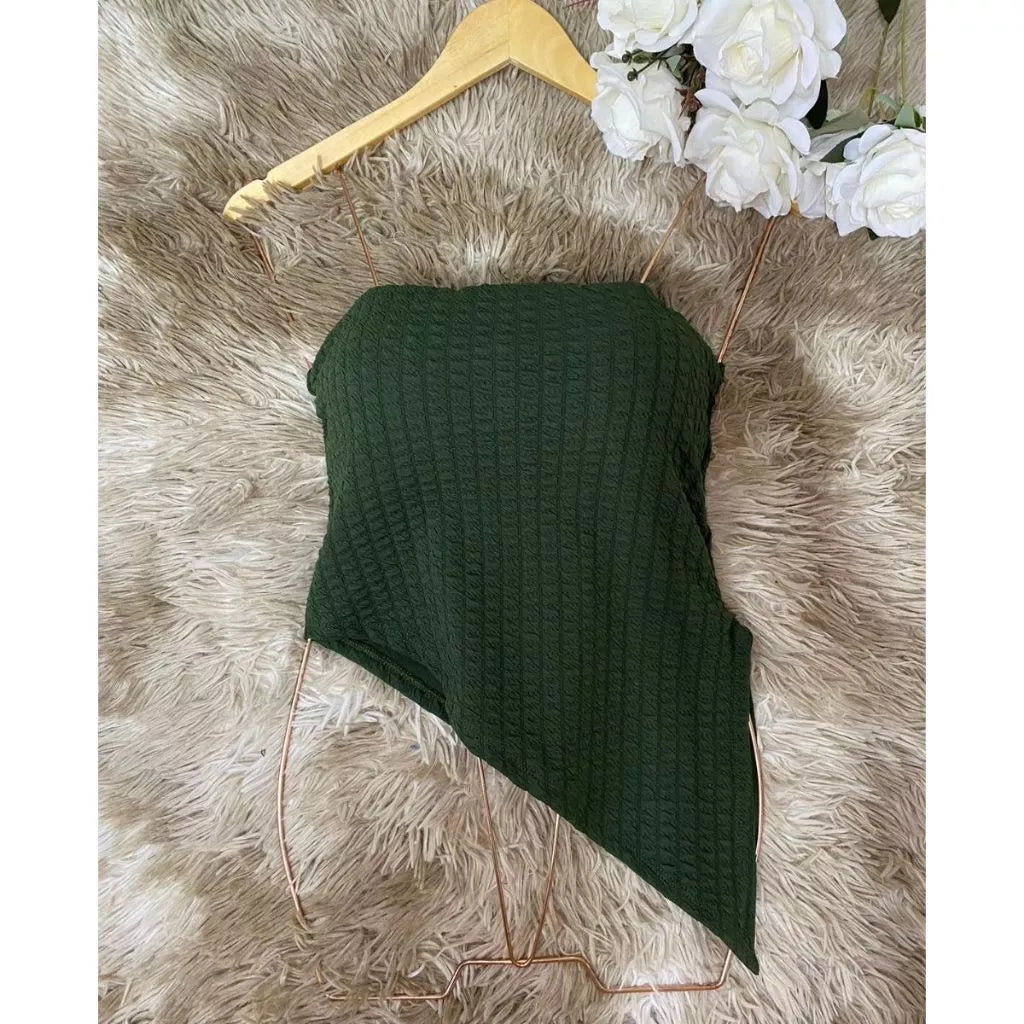 Blusa Tomara que Caia Assimétrica Bubble