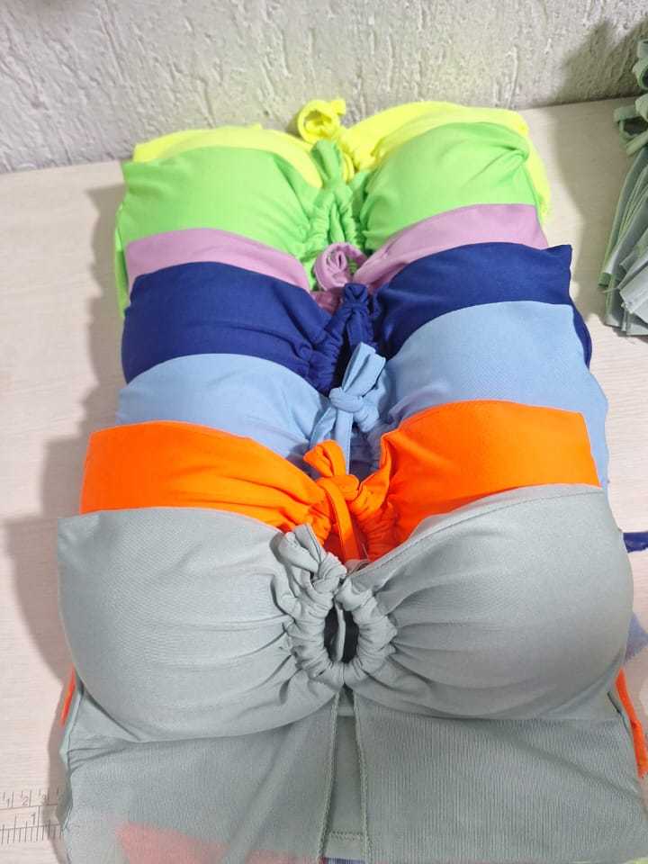 Cropped Tomara que Caia Fada Tule com Bojo Amarração Frontal Livia
