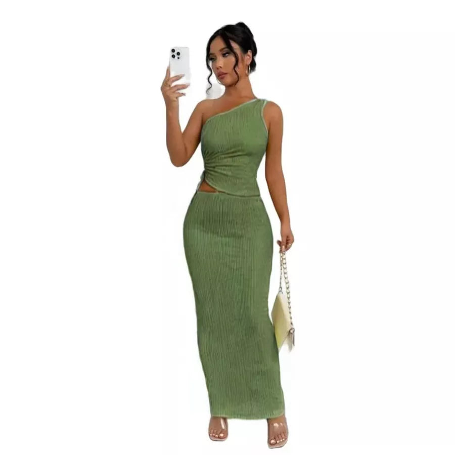 Conjunto Saia Longa E Blusa Mula Manca Fashion Feminino