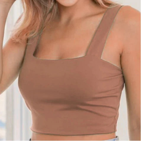 Cropped Alça Grossa Suplex Simples Glamour