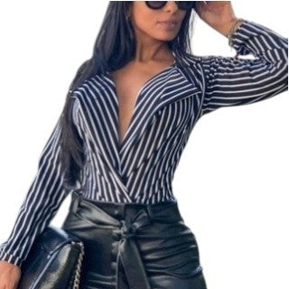 Body Feminino Camisa Casual com Bojo – Manga Longa